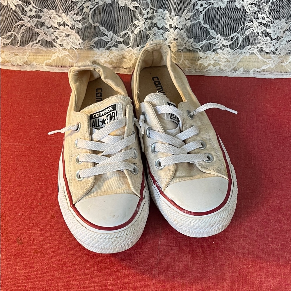 Converse Beige Canvas Sneakers